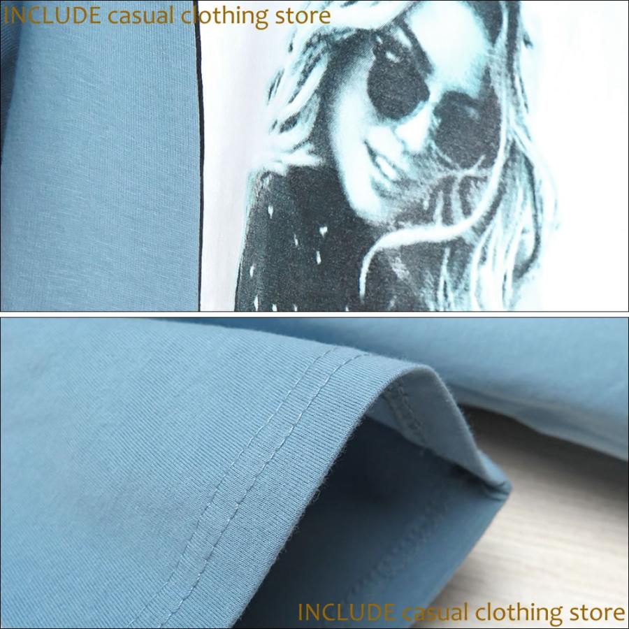 送料無料 半袖T ボックスロゴ ガール プリント クルーネック Tシャツ 半袖 カットソー BITTER |  | 06