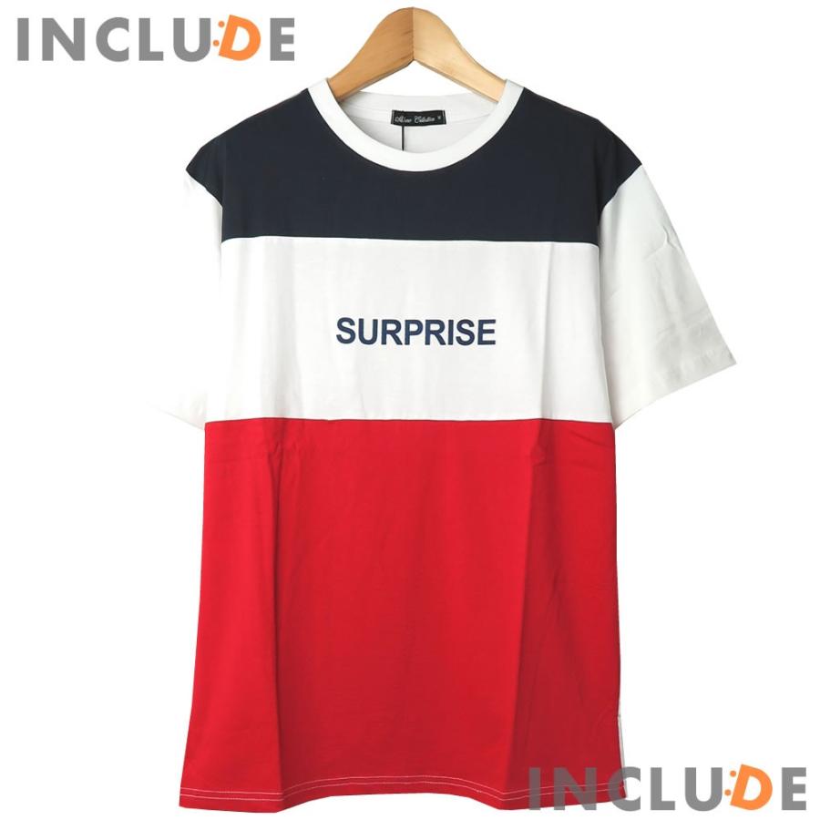 送料無料 オーバーサイズ ビッグシルエット　半袖Ｔ ３段切替 チェスト切替 ストリート プリント クルーネック スポーティー |  | 01