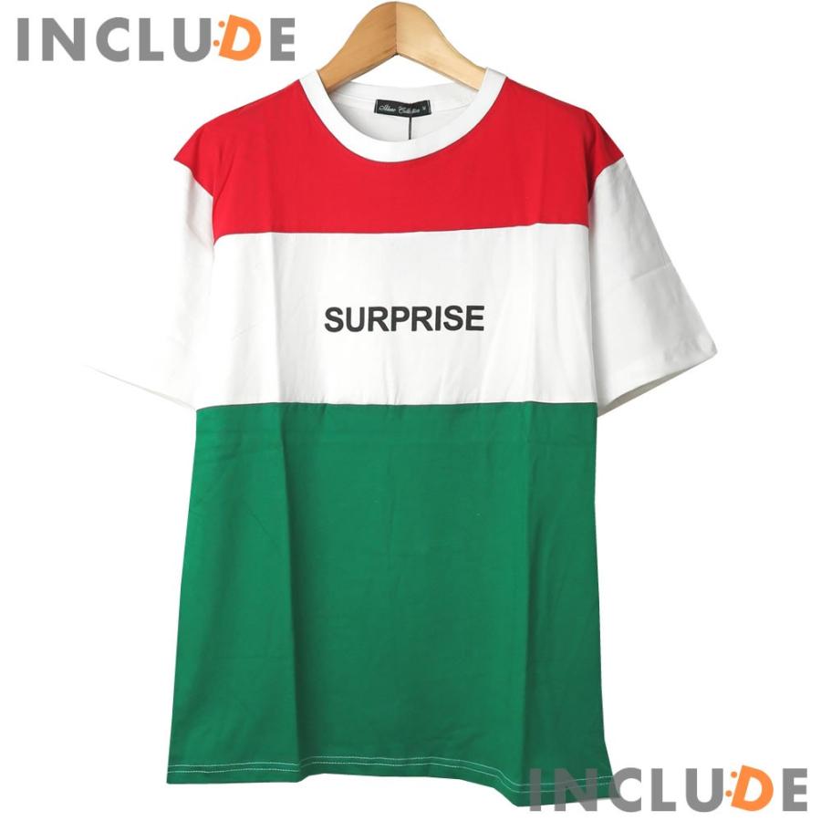 送料無料 オーバーサイズ ビッグシルエット　半袖Ｔ ３段切替 チェスト切替 ストリート プリント クルーネック スポーティー |  | 05