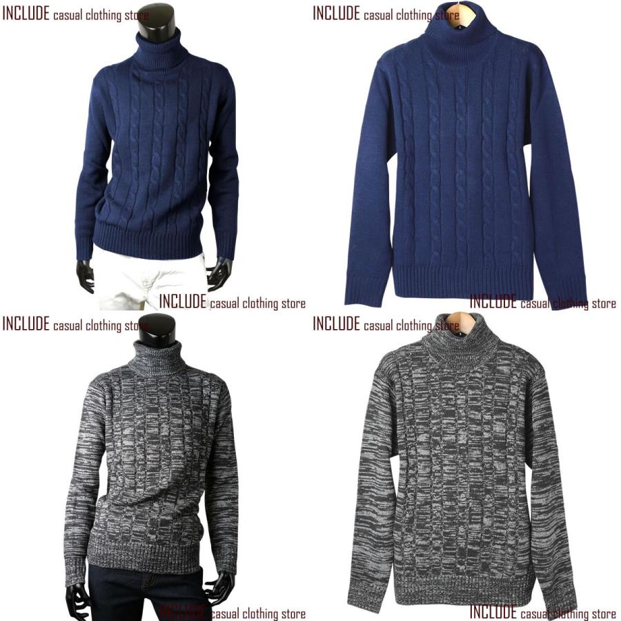タートルニット ケーブル編 タートル ニット セーター メンズ 5G |  | 03