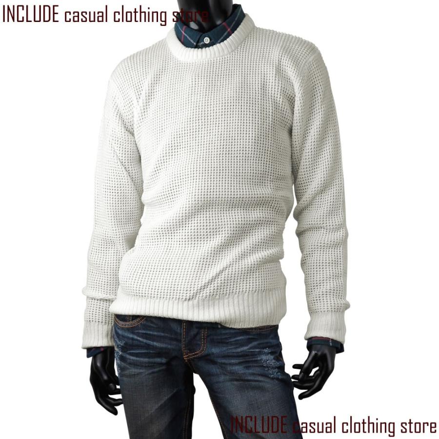 ニット セーター クルーネック  あぜ編み 7ゲージ ベーシックスタイル メンズ トップス |  | 02