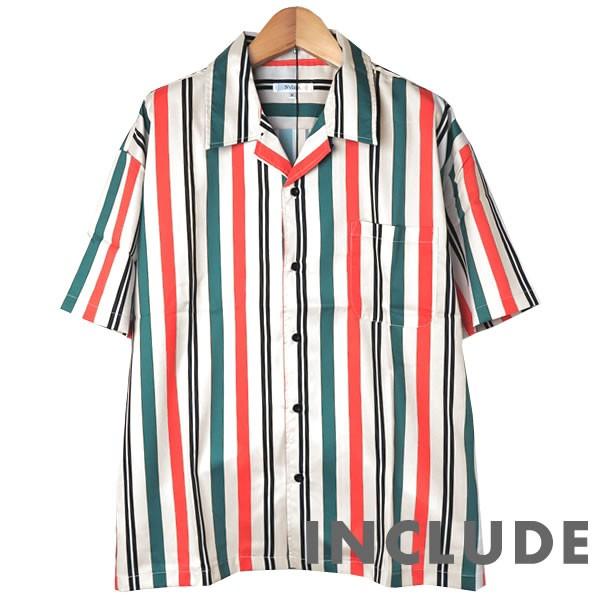 半袖シャツ 開襟シャツ 総柄 ストライプ ペイズリー柄  オープンカラー オーバーサイズ ルーズ 夏服 夏 韓国ファッション メ |  | 01