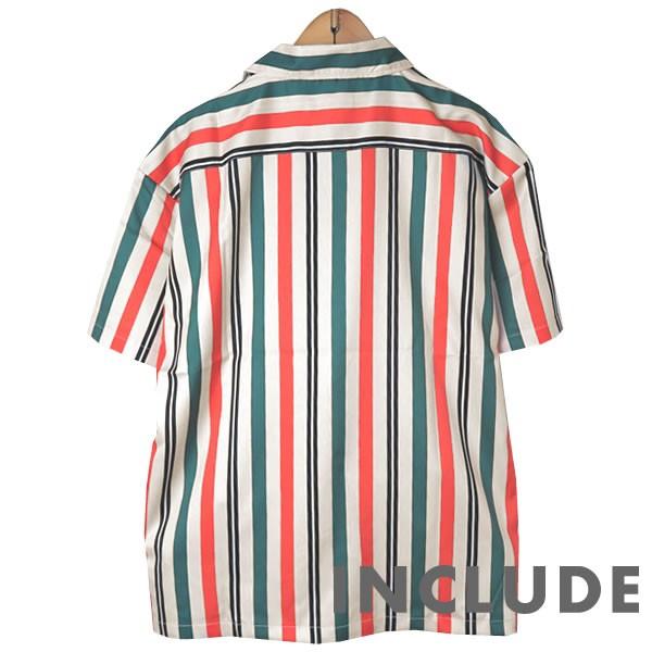 半袖シャツ 開襟シャツ 総柄 ストライプ ペイズリー柄  オープンカラー オーバーサイズ ルーズ 夏服 夏 韓国ファッション メ |  | 03