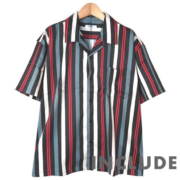 半袖シャツ 開襟シャツ 総柄 ストライプ ペイズリー柄  オープンカラー オーバーサイズ ルーズ 夏服 夏 韓国ファッション メ |  | 07