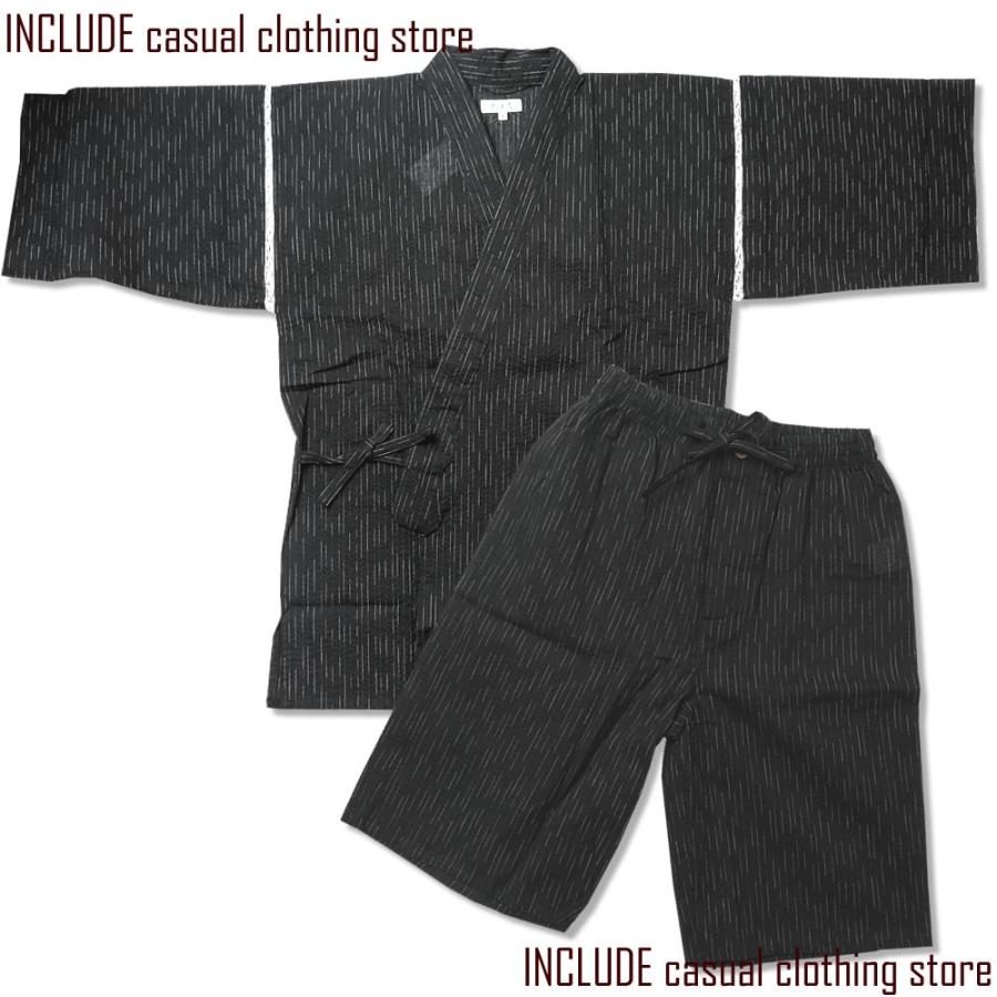 甚平 上下セット しじら織 浴衣 セットアップ メンズ 黒 グレー M L LL(XL) |  | 01