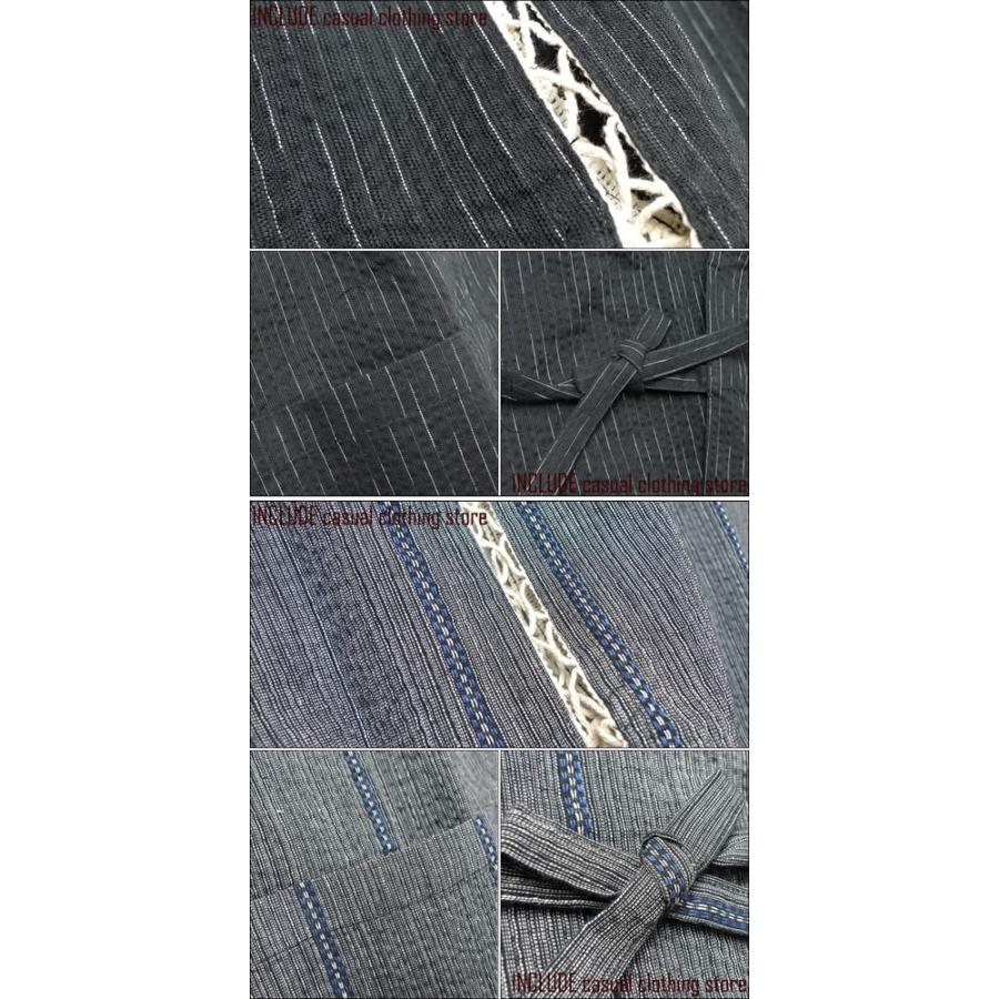 甚平 上下セット しじら織 浴衣 セットアップ メンズ 黒 グレー M L LL(XL) |  | 04