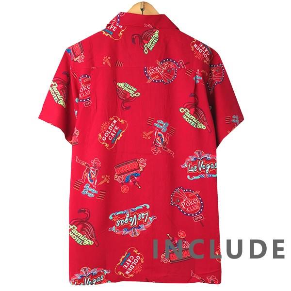 オープンカラー 総柄 半袖シャツ ラスベガス VEGAS ピエロ ネオン フラミンゴ アロハシャツ レーヨン 総柄 開襟シャツ |  | 05