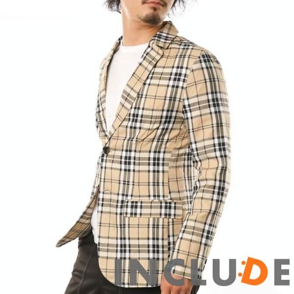 チェック グレンチェック タータンチェック ノバチェック シングル テーラード ジャケット センターベント 2ボタン 薄手 秋ジ |  | 05