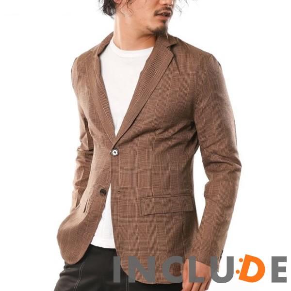 チェック グレンチェック タータンチェック ノバチェック シングル テーラード ジャケット センターベント 2ボタン 薄手 秋ジ |  | 09