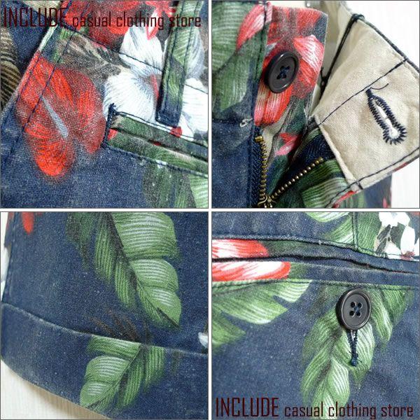 花柄 大柄 総柄 テーパード フラワー リゾート クロップドパンツ メンズ　南国 アロハ |  | 05