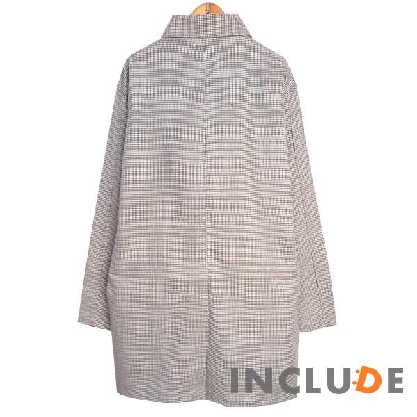 チェック 千鳥柄 薄手 綿 麻 リネン コート ステンカラーコート メンズコート ショップコート シャツコート ビジネス メンズ |  | 09
