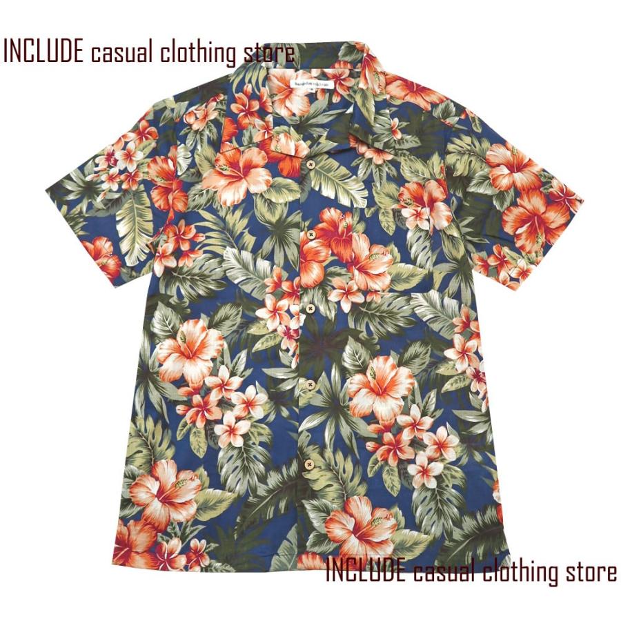 ハイビスカス 花柄 半袖 開襟シャツ アロハシャツ クールビズ 夏シャツ メンズ 春夏 |  | 04