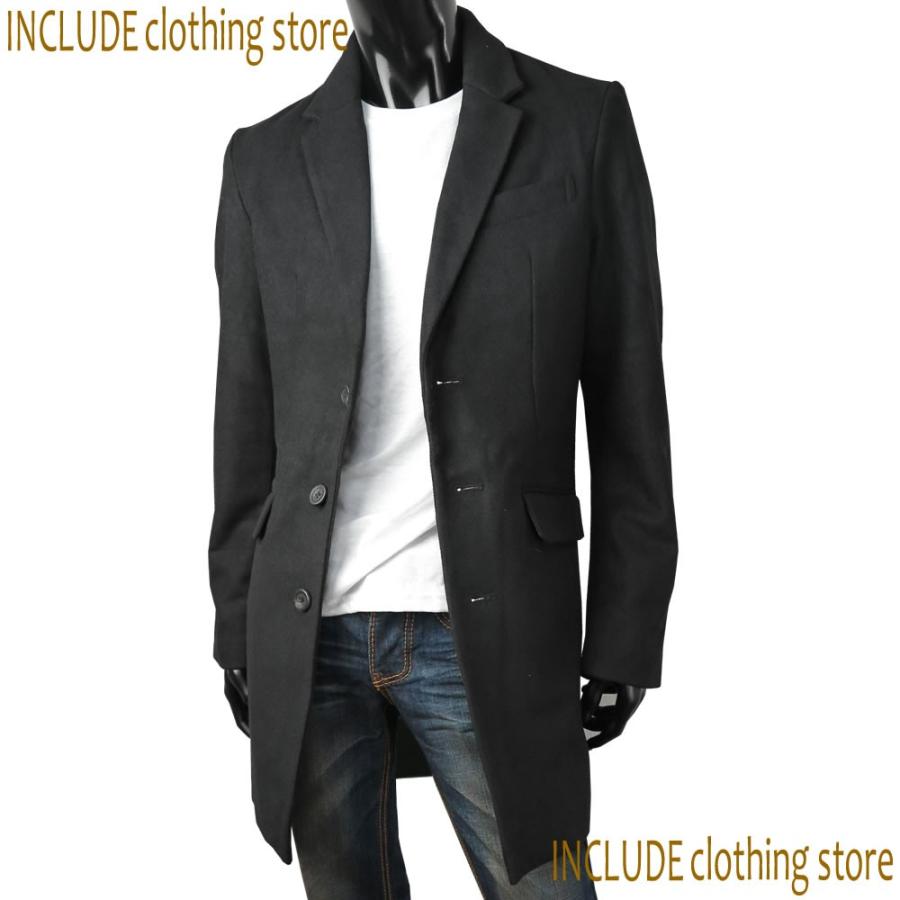 チェスターコート メルトン ウール ウールコート ハーフコート ロングコート メンズ |  | 01