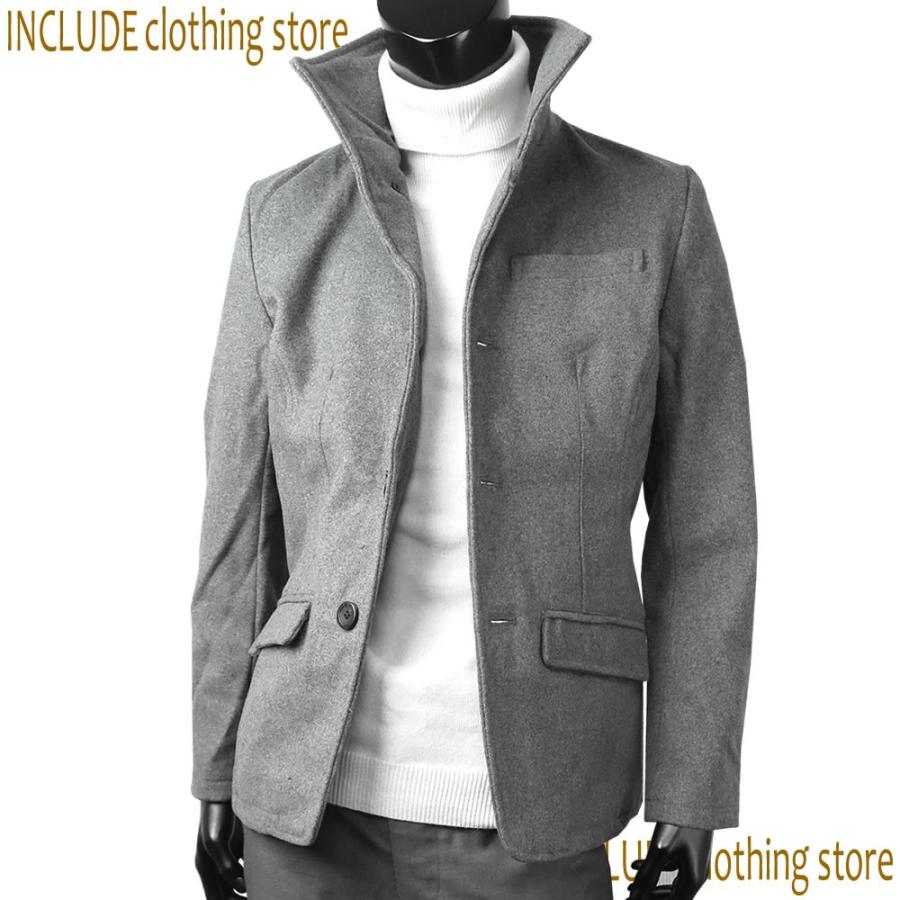 メルトン ウール イタリアン カラー ジャケット 立ち襟 カジュアル スーツ メンズ |  | 01