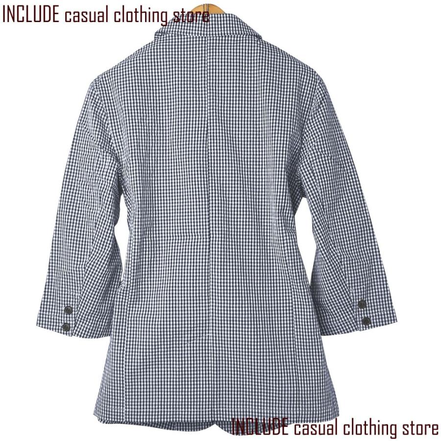 はんぱ袖 7分袖 テーラードジャケット ギンガムチェック ジャケット メンズ 春夏 |  | 01