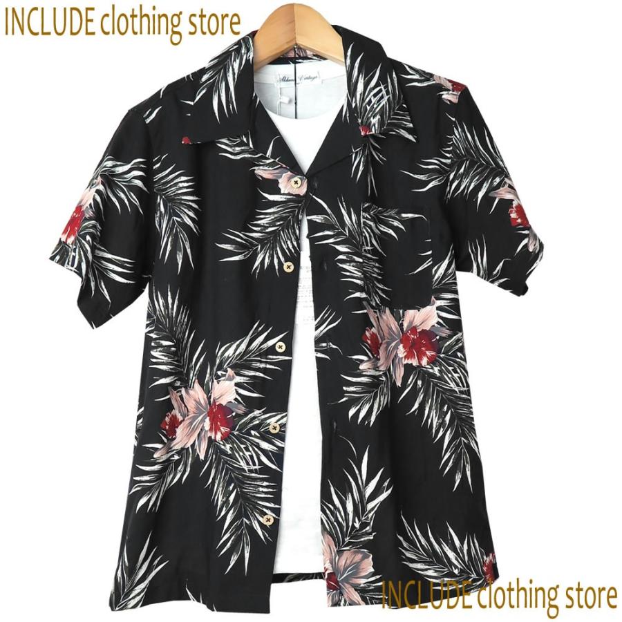 クロネコＤＭ便 送料無料 リーフ 花柄 総柄 サーフ ポートレート 半袖 開襟シャツ アロハシャツ クールビズ 夏シャツ メンズ |  | 04