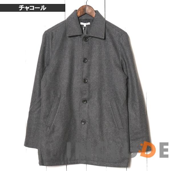 ステンカラーコート メルトン ウール ウールコート ハーフコート ロングコート メンズ 黒 グレー チャコール キャメル |  | 01