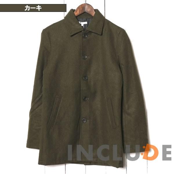 ステンカラーコート メルトン ウール ウールコート ハーフコート ロングコート メンズ 黒 グレー チャコール キャメル |  | 06