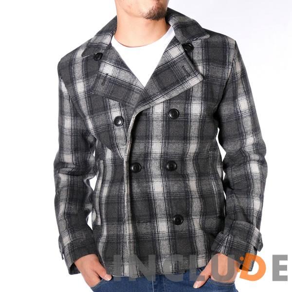 ウール メルトン Pコート ピーコート チェック オンブレチェック ヘリンボーン 軍物 トラッドコート |  | 02