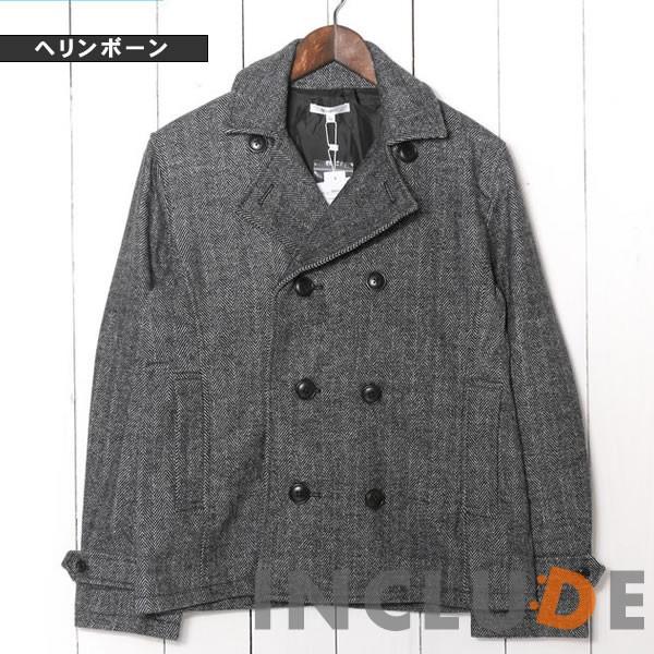 ウール メルトン Pコート ピーコート チェック オンブレチェック ヘリンボーン 軍物 トラッドコート |  | 03
