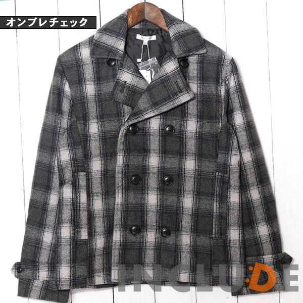 ウール メルトン Pコート ピーコート チェック オンブレチェック ヘリンボーン 軍物 トラッドコート |  | 04
