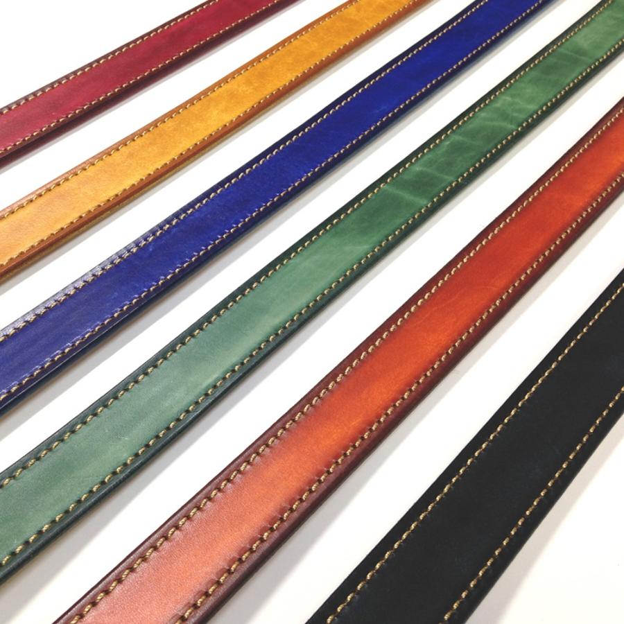 国産手塗りベルト 本皮 牛革 帯切 サイズ調節可能 職人が手塗り 牛革ベルト ヴィンテージ 全6カラー メンズ |  | 07