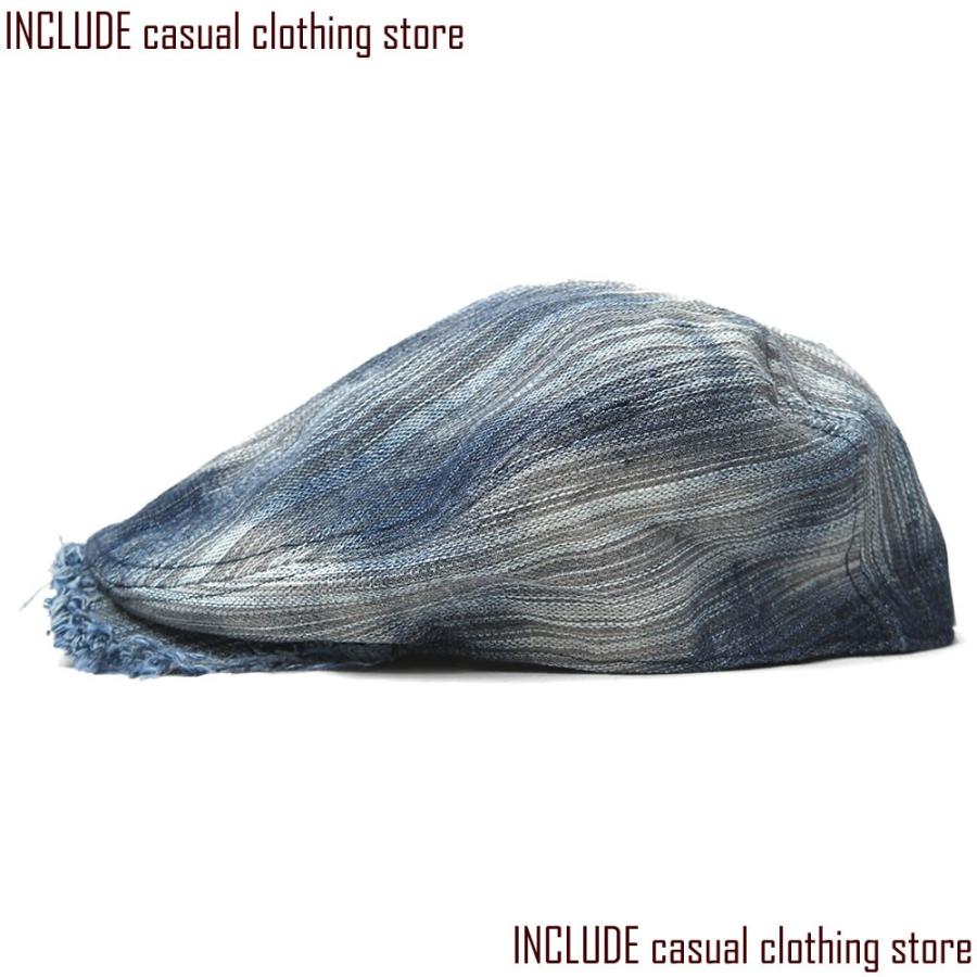 デニム ハンチング ツバクラッシュ ダメージ加工 ブリーチ スラブ |  | 03