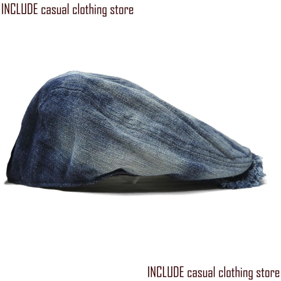 デニム ハンチング ツバクラッシュ ダメージ加工 ブリーチ スラブ |  | 04