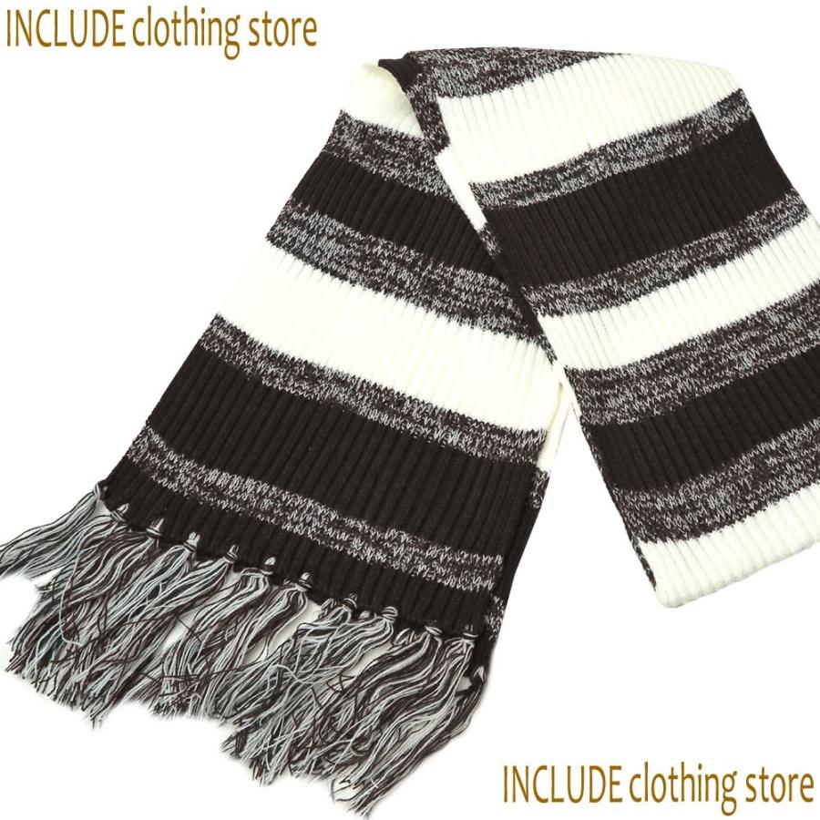 マフラー ボーダー ユニセックス 防寒 防風 ファッション小物 雑貨 |  | 01