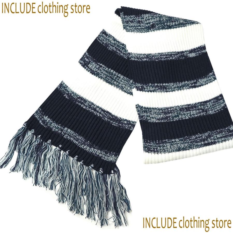 マフラー ボーダー ユニセックス 防寒 防風 ファッション小物 雑貨 |  | 03