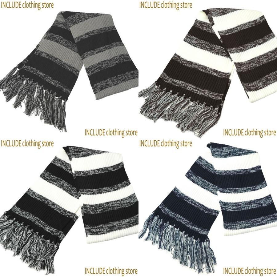 マフラー ボーダー ユニセックス 防寒 防風 ファッション小物 雑貨 |  | 07