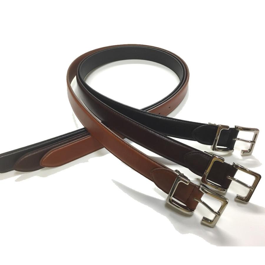 日本製 ベルト オイルレザー 本皮 牛革 帯切 サイズ調節可能 S字バックル フェザー加工 国産品 全3カラー メンズ |  | 07
