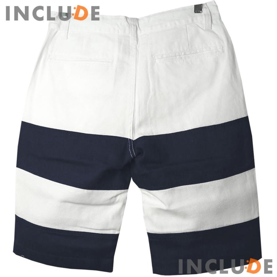 ボーダー ショートパンツ ハーフパンツ メンズ 鹿の子 パッチワーク 父の日 ジャカード ネイビー ホワイト S M L XL |  | 06
