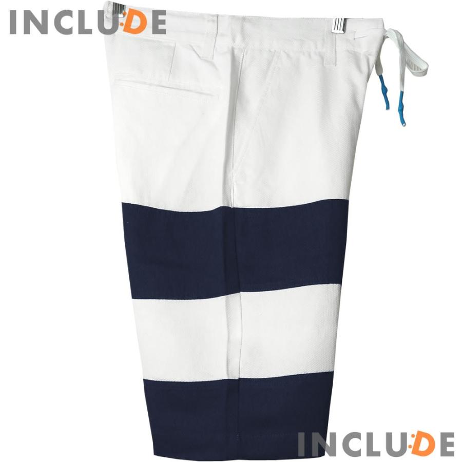 ボーダー ショートパンツ ハーフパンツ メンズ 鹿の子 パッチワーク 父の日 ジャカード ネイビー ホワイト S M L XL |  | 08