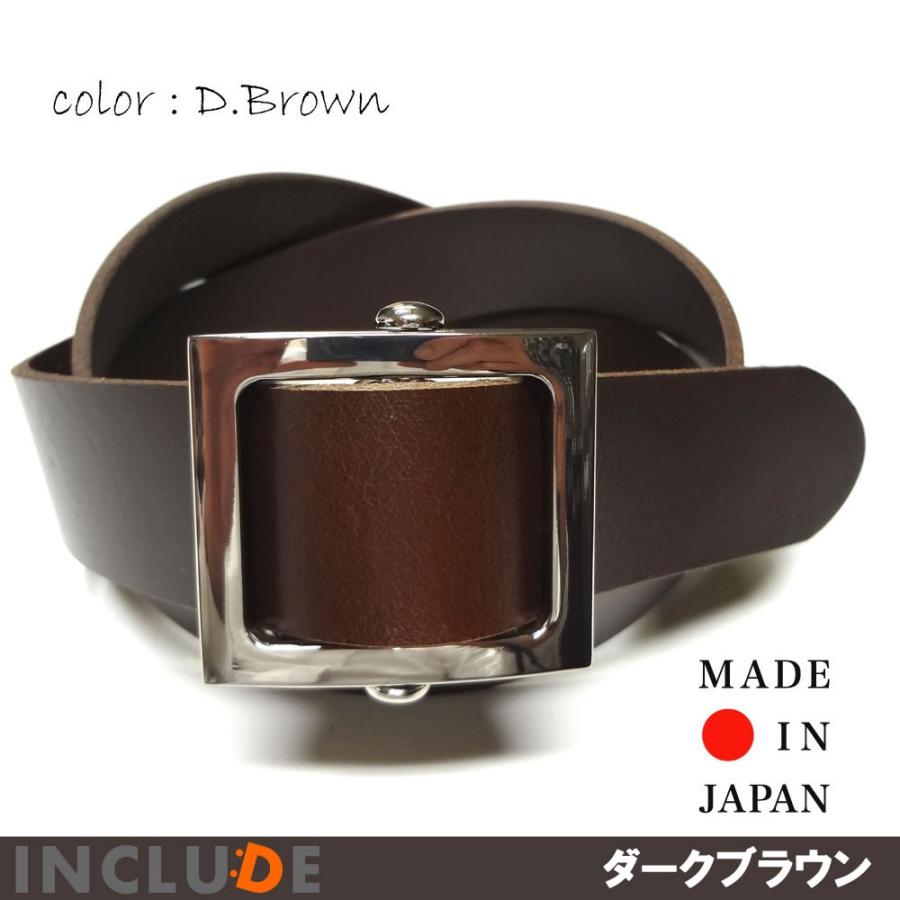 日本製 スライダーバックル ベルト 肉厚 牛革 サイズ調整不可 国産品 全3カラー メンズ |  | 06
