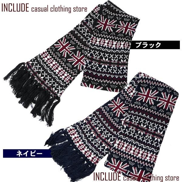 マフラー ユニオンジャック ジャカード イギリス ユニセックス 防寒 防風 ファッション小物 雑貨 |  | 01