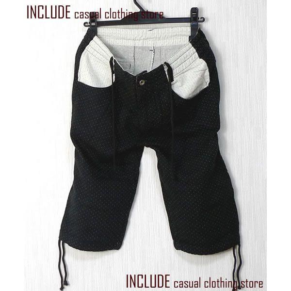 二重織りガーゼ■ドット柄ガーゼショートパンツ/半パンツ//エスニック/リゾート/マリン/ブラック | 