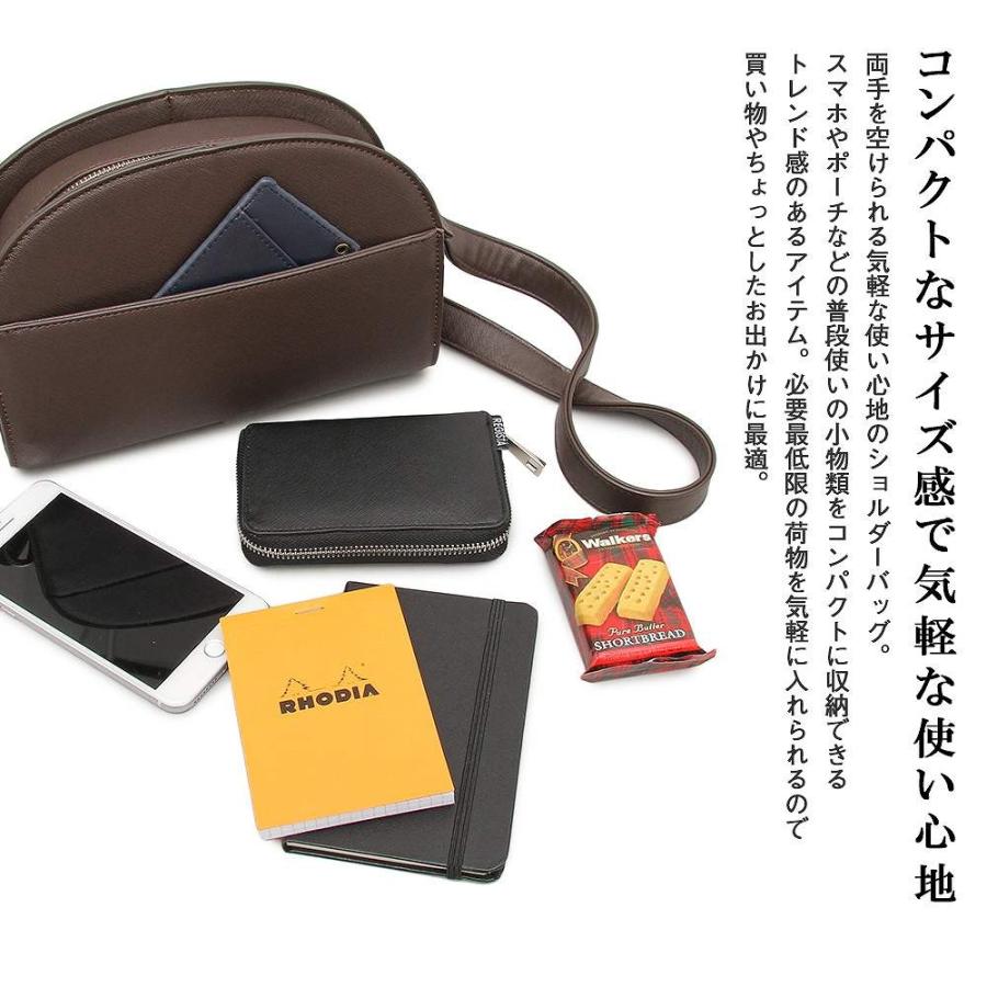 ハーフムーンバッグ ショルダーバッグ ミニバッグ トレンド シンプル コンパクト アクセサリー 感覚 ポイント ギフト プレゼン |  | 04