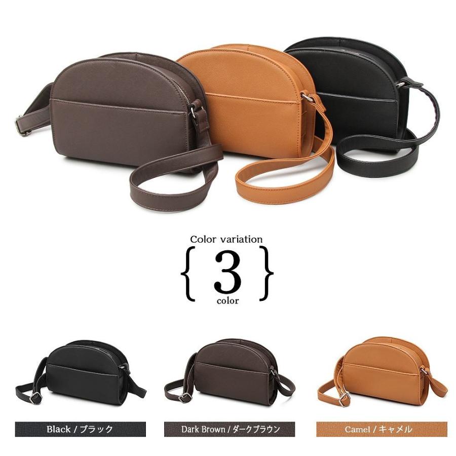 ハーフムーンバッグ ショルダーバッグ ミニバッグ トレンド シンプル コンパクト アクセサリー 感覚 ポイント ギフト プレゼン |  | 05