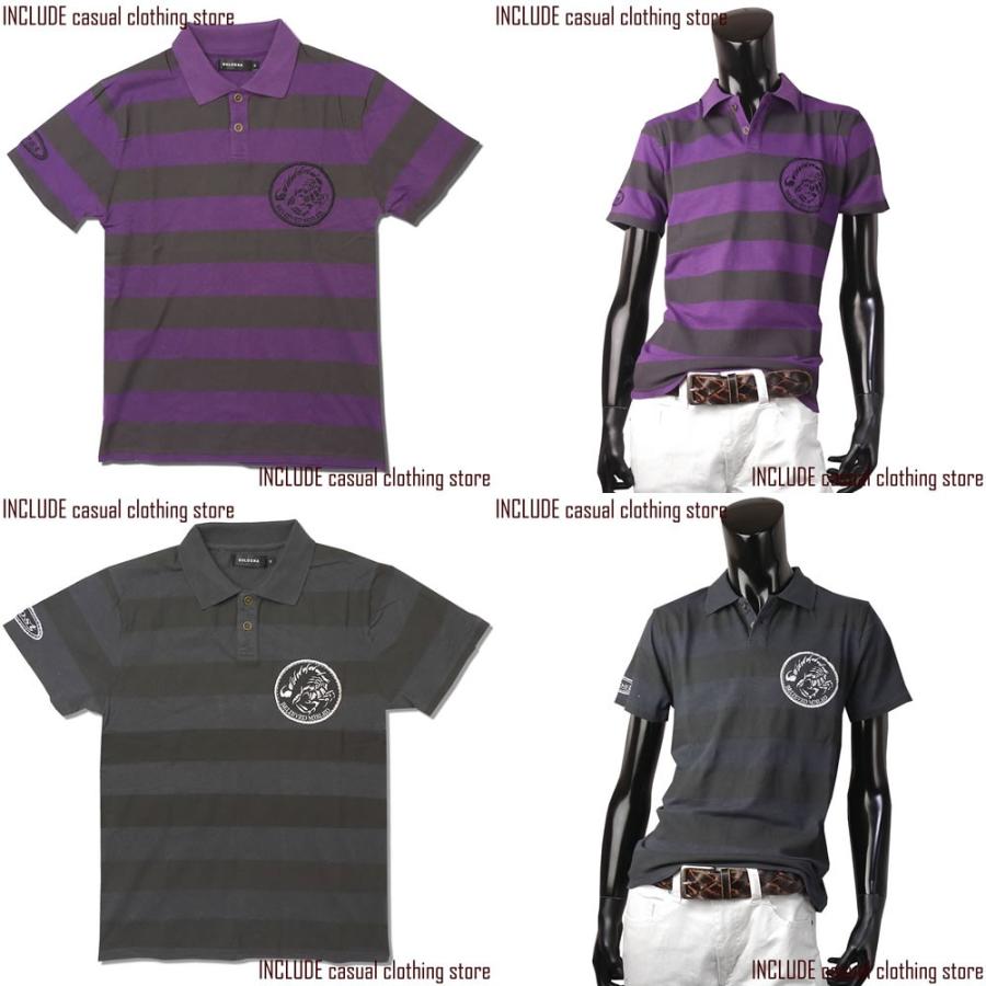 ポロシャツ 半袖ポロ ボーダー ワッペン ヴィンテージ メンズ |  | 03