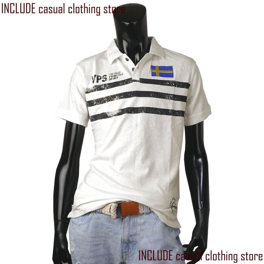 ポロシャツ 半袖ポロ フラッグワッペン ヴィンテージ メンズ |  | 01