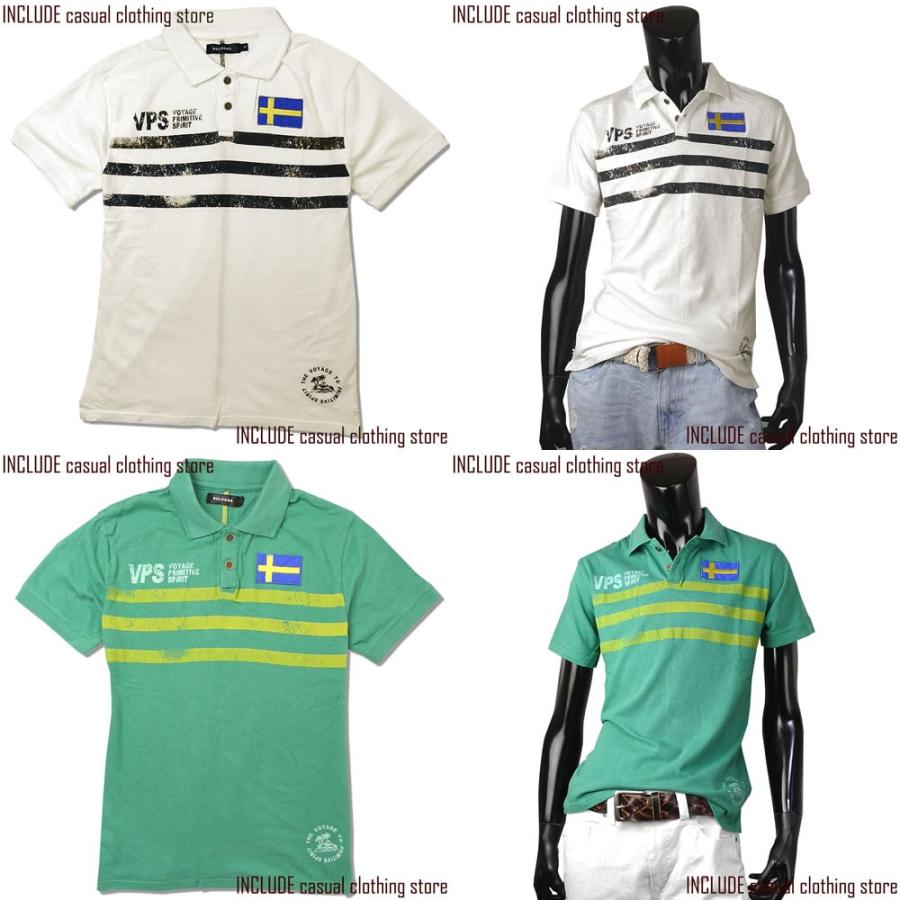 ポロシャツ 半袖ポロ フラッグワッペン ヴィンテージ メンズ |  | 03