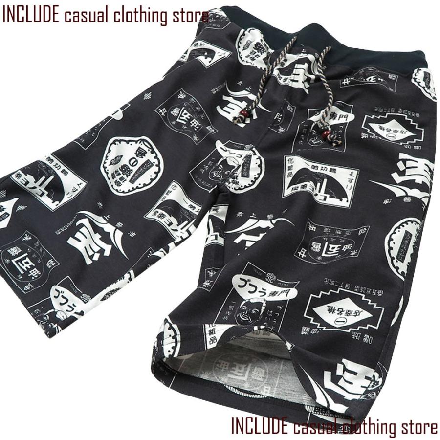 レトロ 昭和 総柄 ショートパンツ ハーフパンツ 看板 のれん 暖簾 ステッカー 火消し 消防 め組 富士 メンズ |  | 04