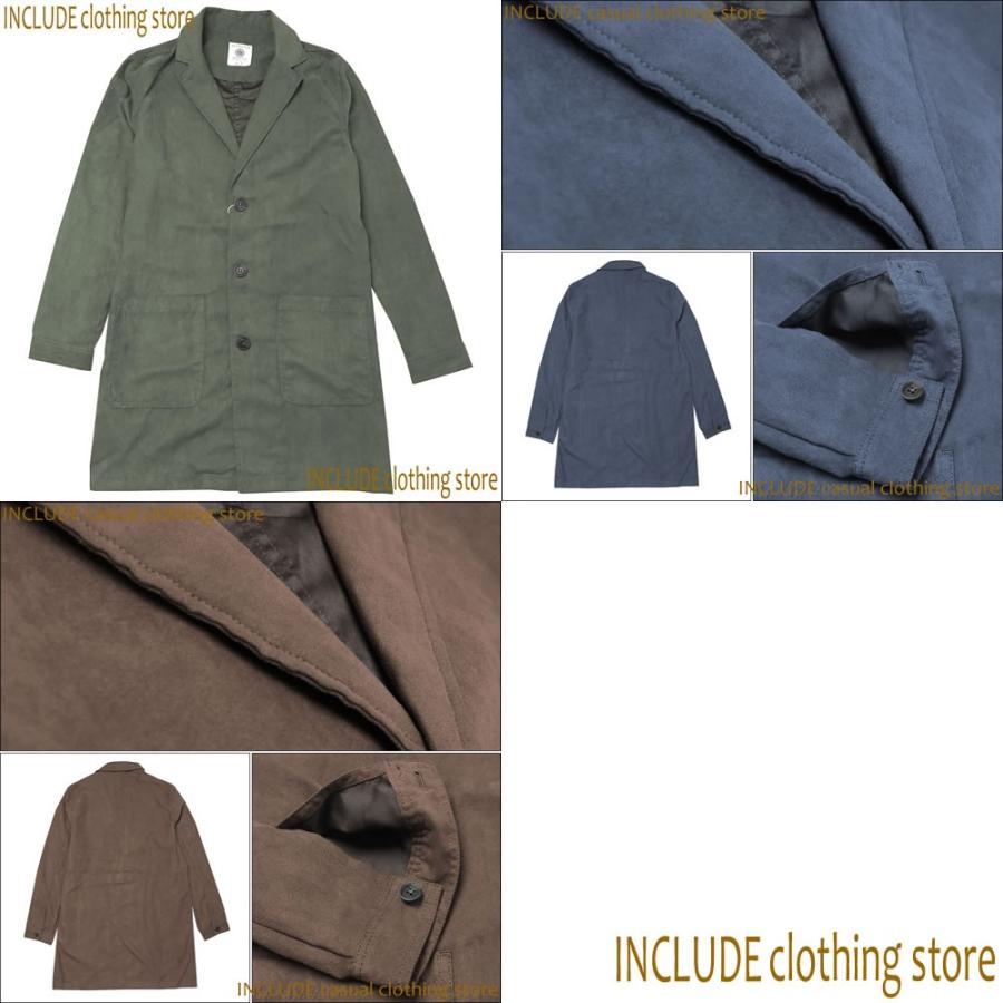 チェスターコート ポリエステル スエード ハーフコート ショップコート シングルコート カーディガン メンズ | Spring Court | 05