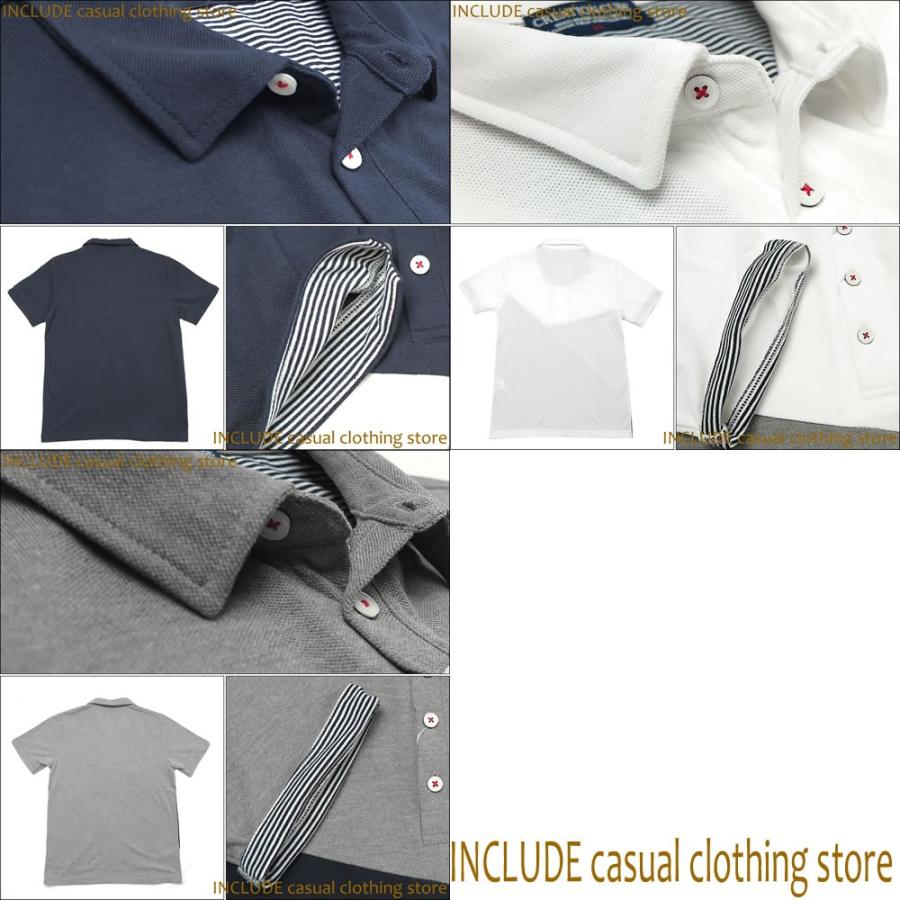 半袖ポロ アシンメトリー ポロシャツ クールビズ 鹿の子 切替パターン メンズ |  | 05