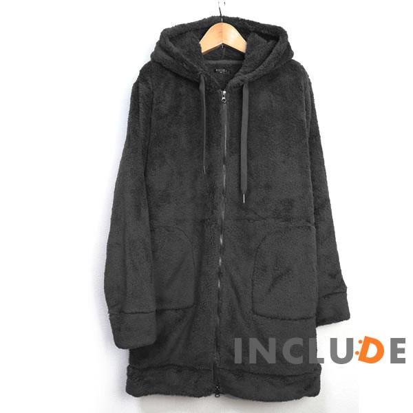 ボア フリース シェルパ フリース ロングフルジップ ボアコート シャギー あったか もこもこ パーカー ルームウェア ブラック |  | 01