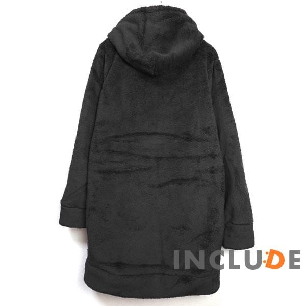 ボア フリース シェルパ フリース ロングフルジップ ボアコート シャギー あったか もこもこ パーカー ルームウェア ブラック |  | 03
