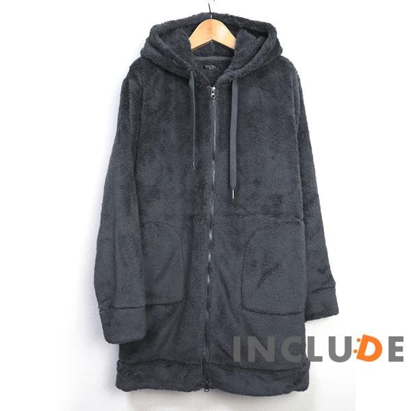 ボア フリース シェルパ フリース ロングフルジップ ボアコート シャギー あったか もこもこ パーカー ルームウェア ブラック |  | 05