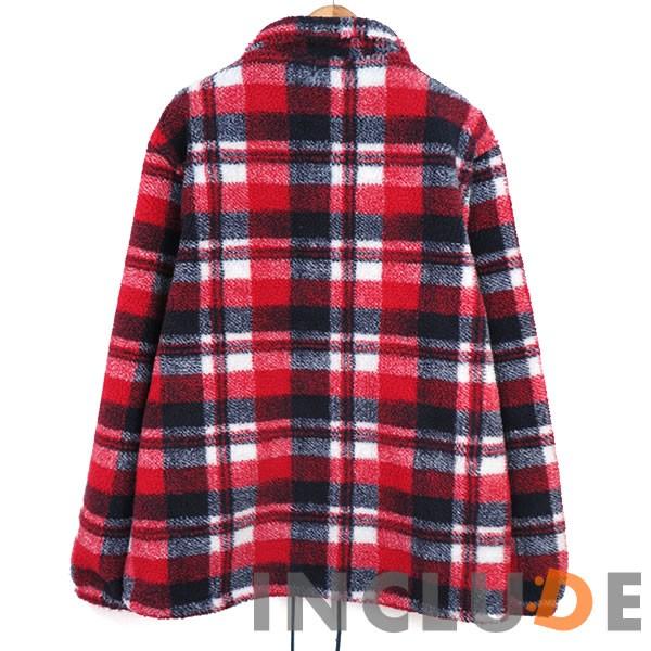 ボアジャケット チェック コーチジャケット 裏メッシュ メンズ シープボア 防寒 アウター もこもこ 厚手 カジュアル |  | 02