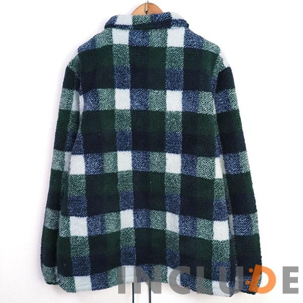 ボアジャケット チェック コーチジャケット 裏メッシュ メンズ シープボア 防寒 アウター もこもこ 厚手 カジュアル |  | 04